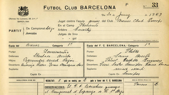 1929. Barça Wins the First Ever League
