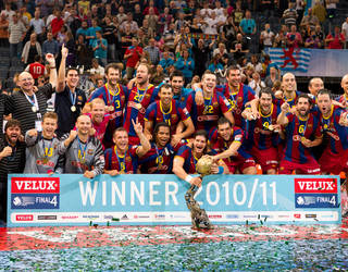 L'equip celebra la vuitena Copa d'Europa (2010-11)