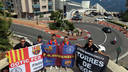 Barça fans invade Monaco