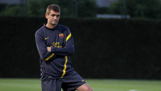 Vilanova, during a training session / PHOTO: ARXIU FCB