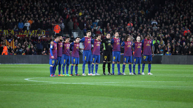 Los jugadores guardarán un respetuoso silencio / FOTO: ARCHIVO FCB