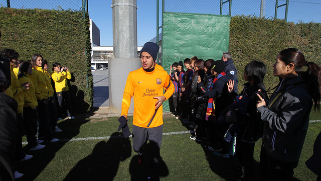 Visita del INAC Kobe a la sesión del Barça / FOTO: MIGUEL RUIZ - FCB