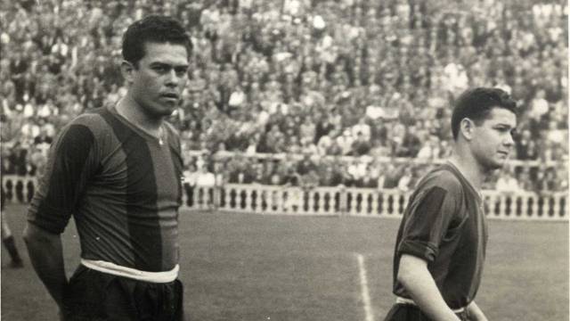 Olmedo, a l'esquerra / FOTO: ARXIU FCB