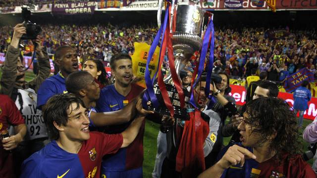 La Copa del Rey de 2009, en Mestalla. FOTO: ARXIU FCB.