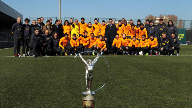 The first team with the Laureus / PHOTO: MIGUEL RUIZ - FCB