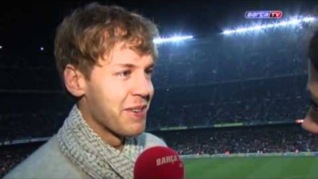 Vettel in love with Barça 
