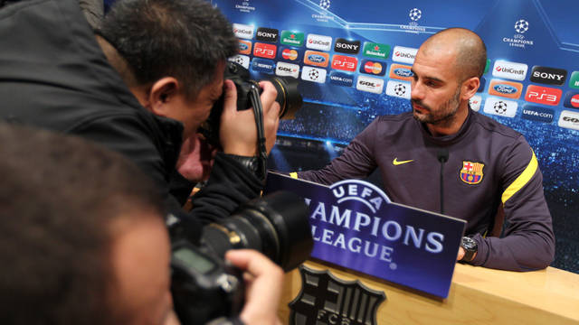 Expectación para escuchar Guardiola antes de la Liga de Campeones / FOTO: ARCHIVO FCB