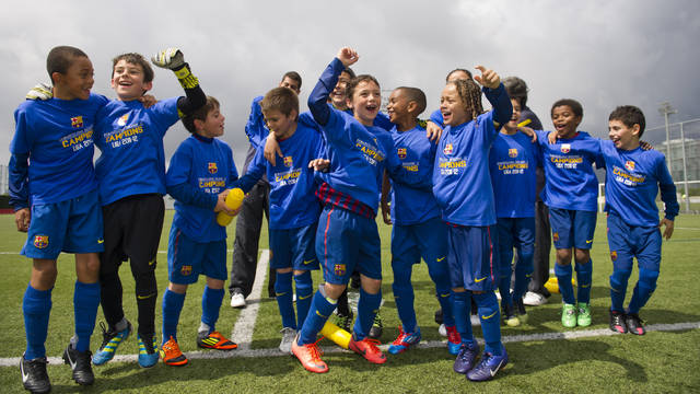The Benjamí C after winning the Liga title / PHOTO: ÀLEX CAPARRÓS - FCB