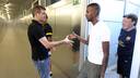 Abidal greets his teammates