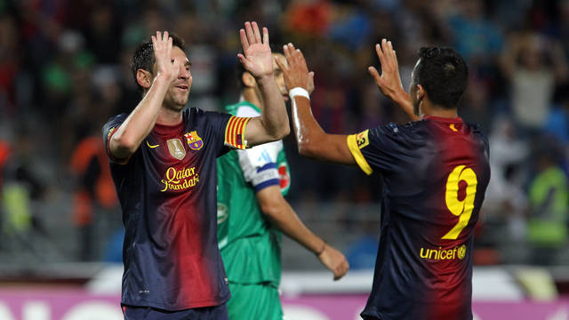 Messi et Alexis face au Raga /PHOTO: MIGUEL RUIZ-FCB