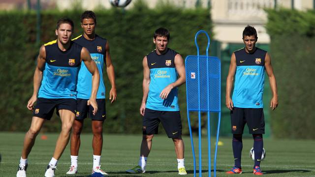 Les joueurs à l'entrainement / PHOTO: ARXIU FCB.