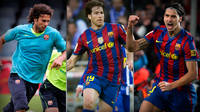 Les trois ex-blaugranas Maxwell, Thiago Motta et Ibrahimovic / PHOTO: FCB
