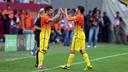 La reaparició de Villa a Bucarest. FOTO: MIGUEL RUIZ-FCB.