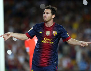 Messi celebra el seu gol de penal / FOTO: MIGUEL RUIZ-FCB