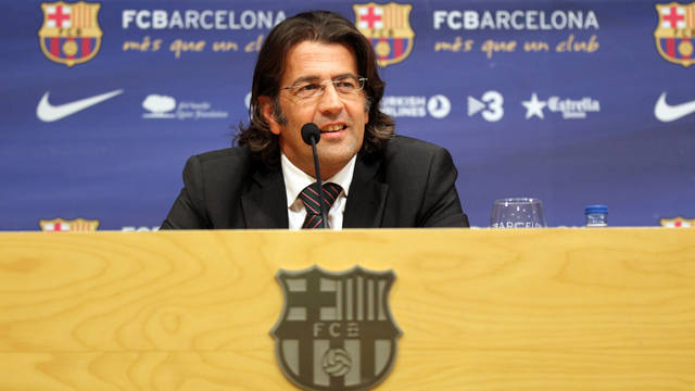 Freixa, pendant la conférence de presse / PHOTO: MIGUEL RUIZ-FCB