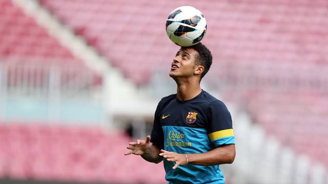 Thiago at the Camp Nou / PHOTO: MIGUEL RUIZ-FCB