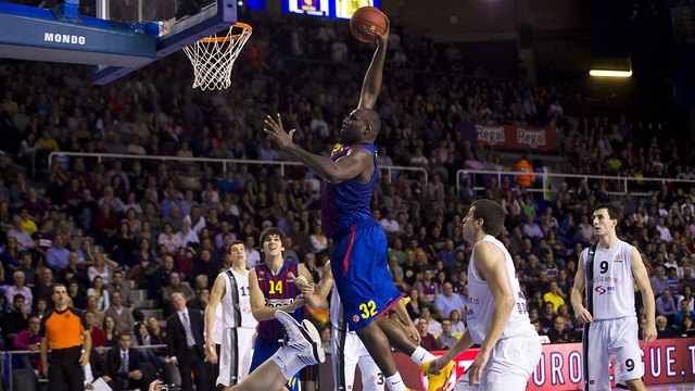 Jawai, en la victòria del Barça Regal contra el Partizan al Palau. FOTO: ÀLEX CAPARRÓS-FCB.