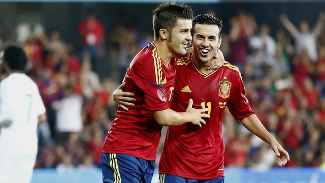 Villa et Pedro / PHOTO Carmelo Rubio (RFEF)