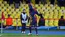 Alves no marcava des del 26 de febrer, a camp de l'Atlètic de Madrid / FOTO: MIGUEL RUIZ-FCB