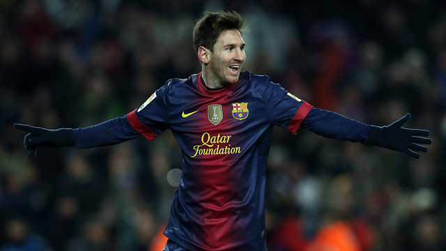 Leo Messi celebra un gol ante el Athletic Club. FOTO: MIGUEL  RUIZ  FCB