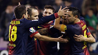 Les joueurs à Valladolid. PHOTO: MIGUEL RUIZ-FCB.