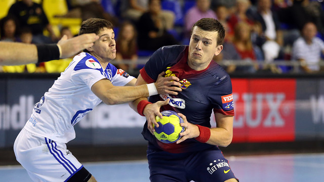 Rutenka, contra el Dinamo a la primera volta. FOTO: MIGUEL RUIZ-FCB.