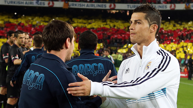 Messi and Cristiano Ronaldo before a Clasico match  MIGUEL RUIZ-FCB