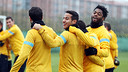 Song, Thiago and Cesc / PHOTO: MIGUEL RUIZ-FCB