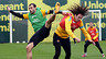 Pedro and Dos Santos train with the squad