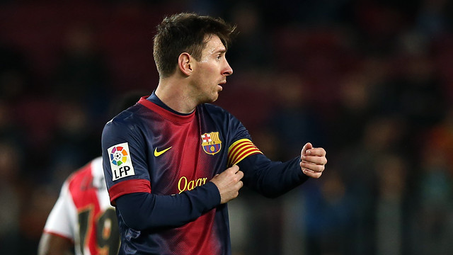 Les Messi, con el brazalete de capitán / FOTO: MIGUEL RUIZ - FCB.