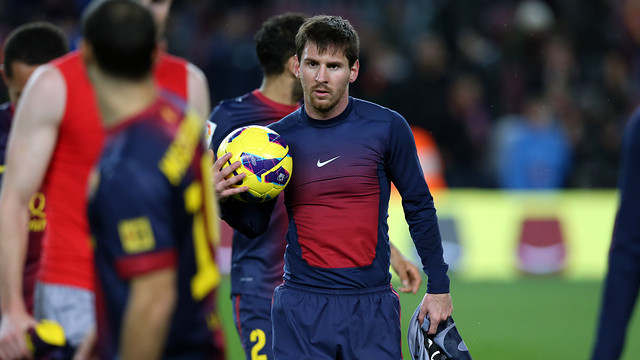 Leo Messi marcó cuatro goles ante Osasuna / FOTO: MIGUEL RUIZ - FCB