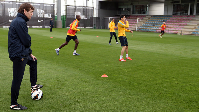 Tito takes his first training session / PHOTO: MIGUEL RUIZ - FCB