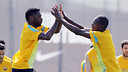 Song and Abidal this Wednesday PHOTO: MIGUEL RUIZ - FCB