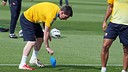 Leo Messi training session