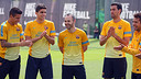 L'equip felicita Iniesta pel seu aniversari / FOTO: MIGUEL RUIZ - FCB
