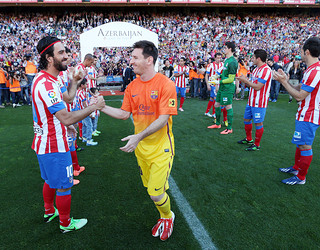 L'Atlètic de Madrid li fa el passadís al Barça / FOTO: MIGUEL RUIZ - FCB
