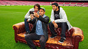 Eric Koston, Paul Rodríguez i Sean Malto, al Camp Nou. FOTO: NIKE