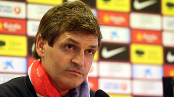 Tito Vilanova, durant la roda de premsa. FOTO: MIGUEL RUIZ - FCB