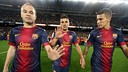 Celebrating the 2012/13 Liga title