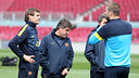 Tito Vilanova was in charge of Saturday morning’s training session in the Camp Nou PHOTO: MIGUEL RUIZ - FCB