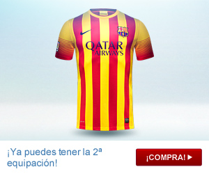 La aegunda camiseta del FCBarcelona en la FCBotiga