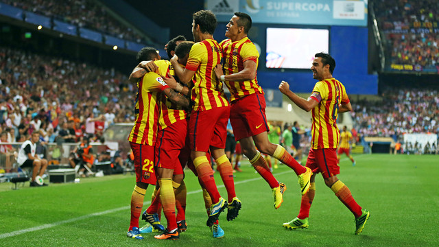 Barça celebrate Neymar's goal / Photo: MIGUEL RUIZ - FCB