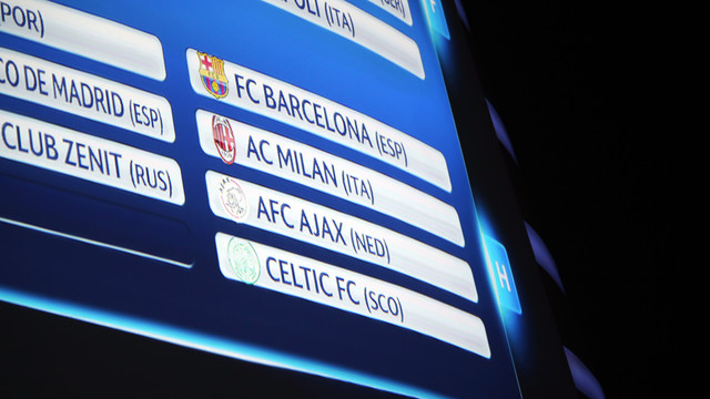 Barcelona, AC Milan, Ajax and Celtic Glasgow in Group H / PHOTO: MIGUEL RUIZ - FCB