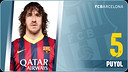 Potret Carles Puyol Saforcada. Nomor punggung 5
