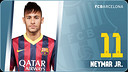 Potret Neymar da Silva Santos Júnior. Nomor punggung 11