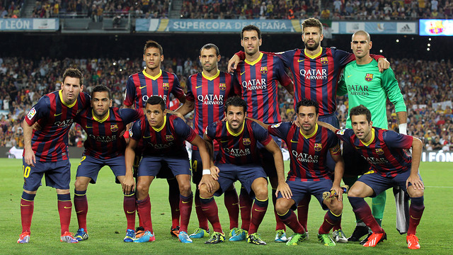 Un once con lleno de jugadores internacionales que podrían jugar el Mundial 2014 / FOTO: MIGUEL RUIZ  FCB