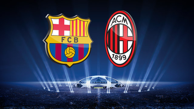 FC Barcelona and AC Milan play at the Camp Nou this Wednesday evening