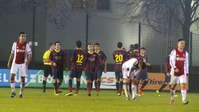 The Juvenil A team celebrating a goal / PHOTO: AJAX