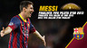 Messi, finalis Balon d´Or Leo Messi sedang tersenyum membentangkan tangannya