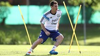 Leo Messi, en un entrenament recent a l'Argentina. FOTO: www.afa.org Leo Messi in Argentina